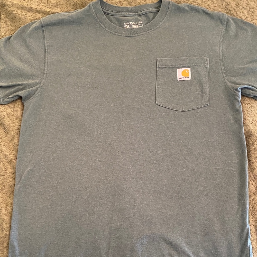 Carhartt Short-Sleeve Pocket Tee in Faded Teal Green